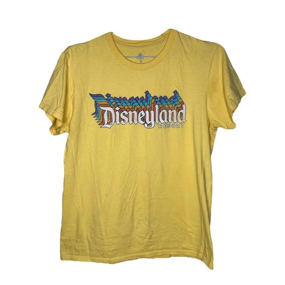 Disneyland Souvenir California Yellow Retro Graphic T-shirt ‎ Medium
